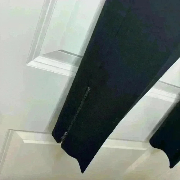 EILEEN FISHER Solid Black Rayon Ponte Stretch Zip Ankle Pants Size Small - Picture 9 of 12